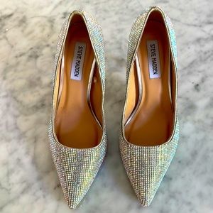 Steve Madden Altisha-R Rhinestone Pumps 4in Heel - Size 8